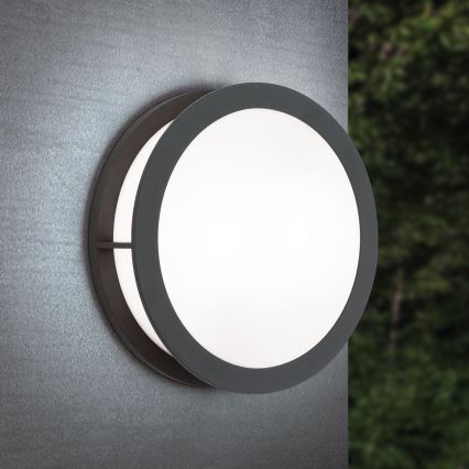 Lampada da esterno HENRY 2xE27/15W/230V Ø 30 cm IP44 antracite