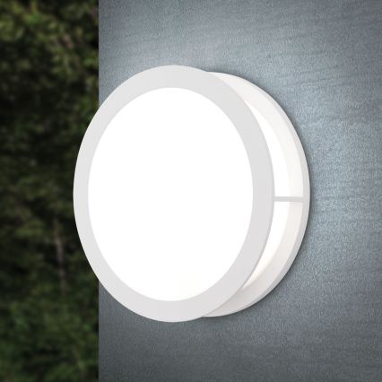 Lampada da esterno HENRY 2xE27/15W/230V Ø 30 cm IP44 bianca