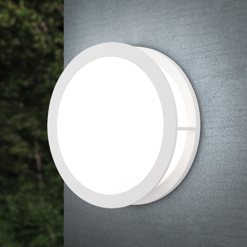 Lampada da esterno HENRY 2xE27/15W/230V Ø 30 cm IP44 bianca