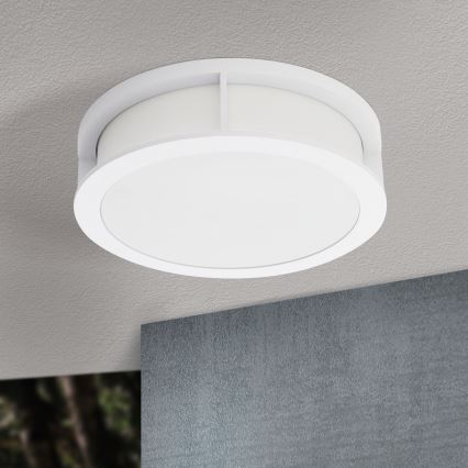 Lampada da esterno HENRY 2xE27/15W/230V Ø 30 cm IP44 bianca