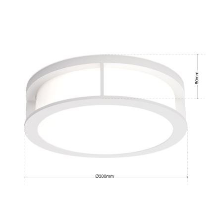 Lampada da esterno HENRY 2xE27/15W/230V Ø 30 cm IP44 bianca