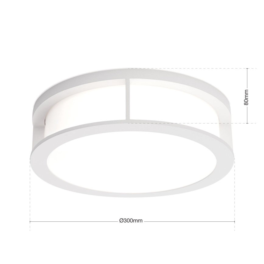 Lampada da esterno HENRY 2xE27/15W/230V Ø 30 cm IP44 bianca