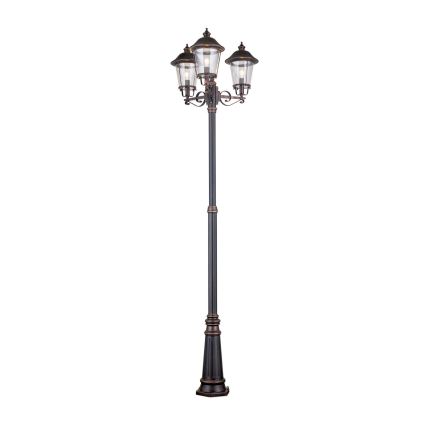 Lampada da esterno KENZO 3xE27/100W/230V IP44 bronzo/patina