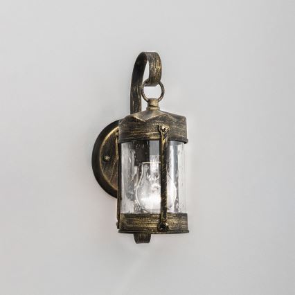 Lampada da parete per esterni TAVERNA 1xE27/60W/230V IP23 bronzo/patina