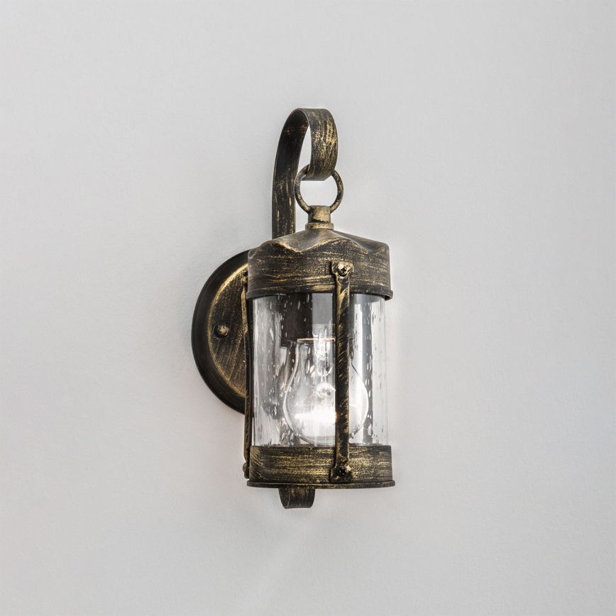 Lampada da parete per esterni TAVERNA 1xE27/60W/230V IP23 bronzo/patina