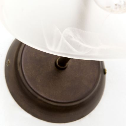 Lampada da parete RULA 1xE27/40W/230V bianco/bronzo