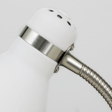 Lampada da scrivania SCHOOL 1xE27/40W/230V bianco/cromo opaco