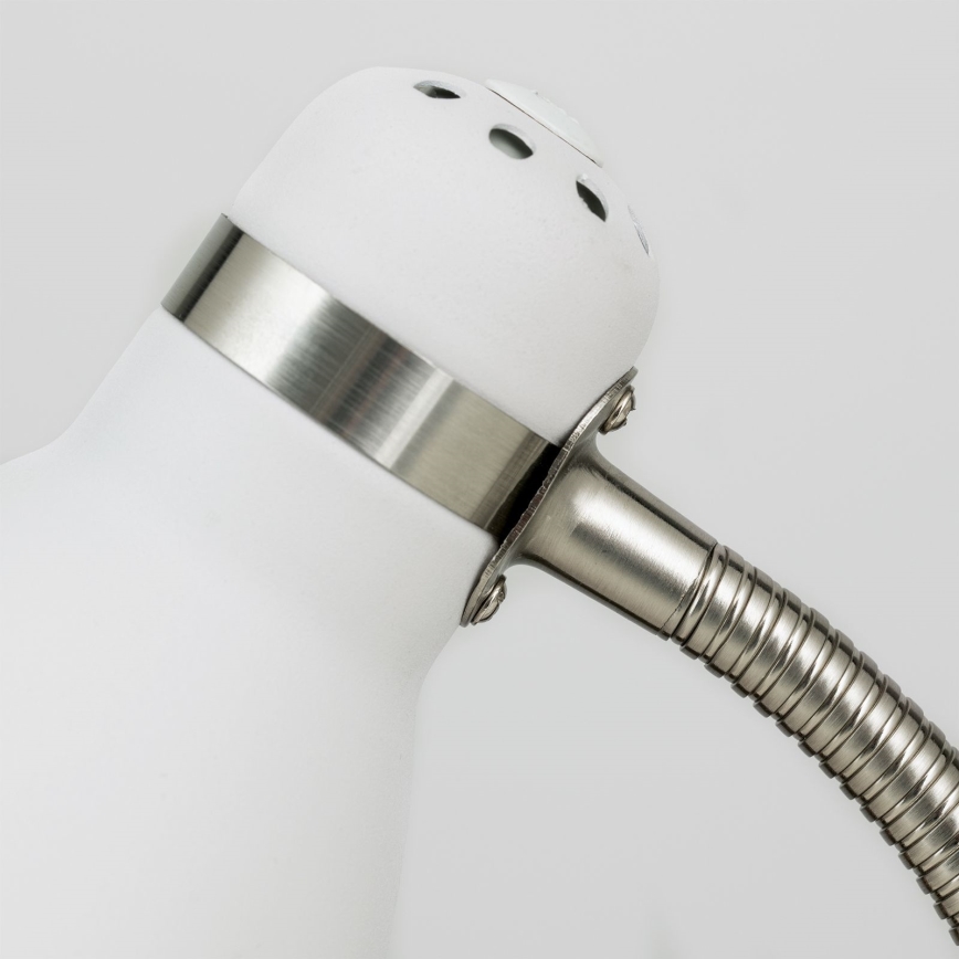 Lampada da scrivania SCHOOL 1xE27/40W/230V bianco/cromo opaco