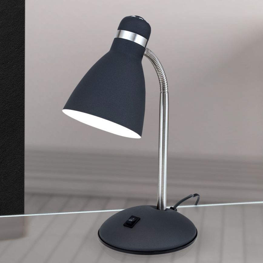 Lampada da scrivania SCHOOL 1xE27/40W/230V nero/cromo opaco