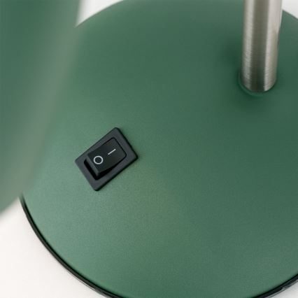 Lampada da scrivania SCHOOL 1xE27/40W/230V verde/cromo opaco