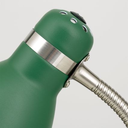 Lampada da scrivania SCHOOL 1xE27/40W/230V verde/cromo opaco