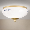 Orion - Lampada da soffitto LANDHAUS 1xE27/60W/230V diam. 21 cm ottone/bianco/blu