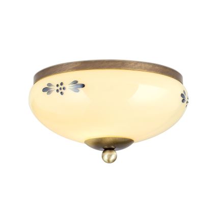 Orion - Lampada da soffitto LANDHAUS 1xE27/60W/230V Ø 21 cm bronzo/beige/blu