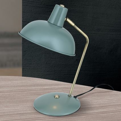Lampada da tavolo FEDRA 1xE14/40W/230V menta/ottone