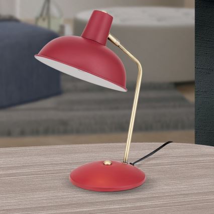 Lampada da tavolo FEDRA 1xE14/40W/230V rosso/ottone