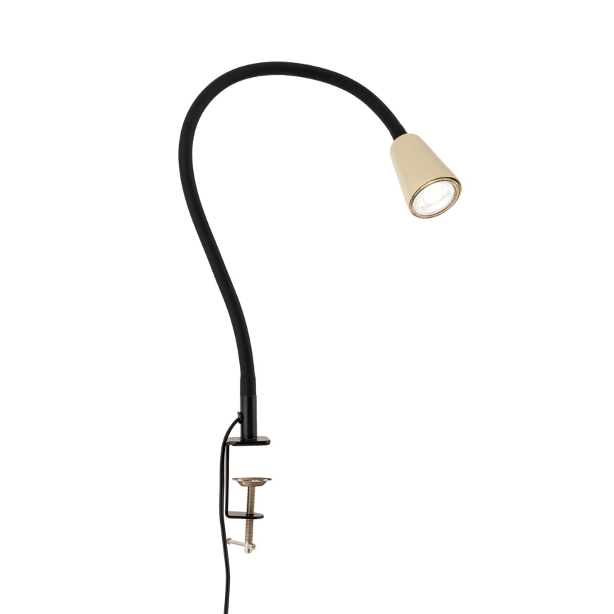 Lampada da tavolo flessibile con clip DOTTY 1xGU10/10W/230V beige/nero