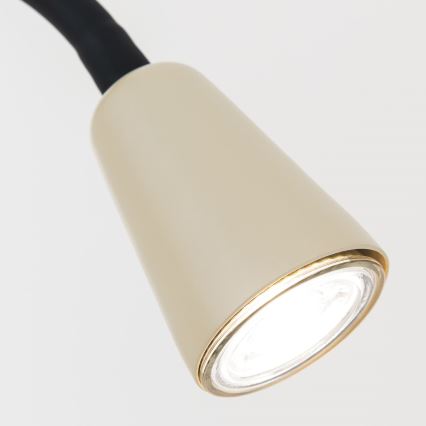 Lampada da tavolo flessibile con clip DOTTY 1xGU10/10W/230V beige/nero