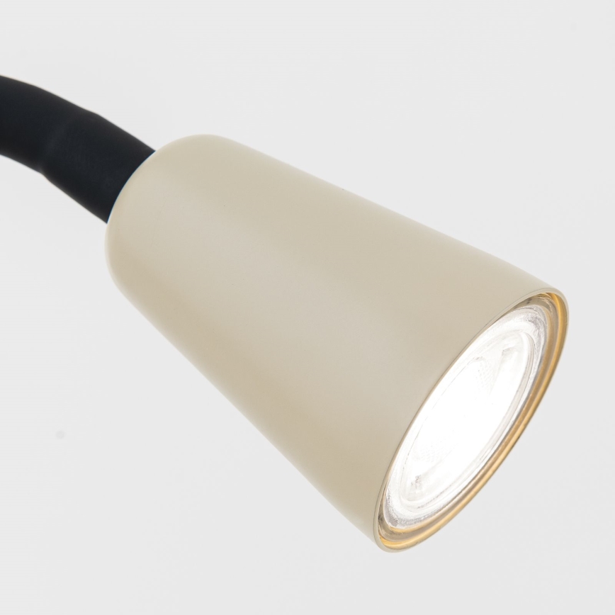 Lampada da scrivania flessibile con clip DOTTY 1xGU10/10W/230V beige/nero