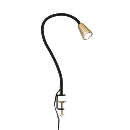 Lampada da tavolo flessibile con morsetto DOTTY 1xGU10/10W/230V ottone/nero