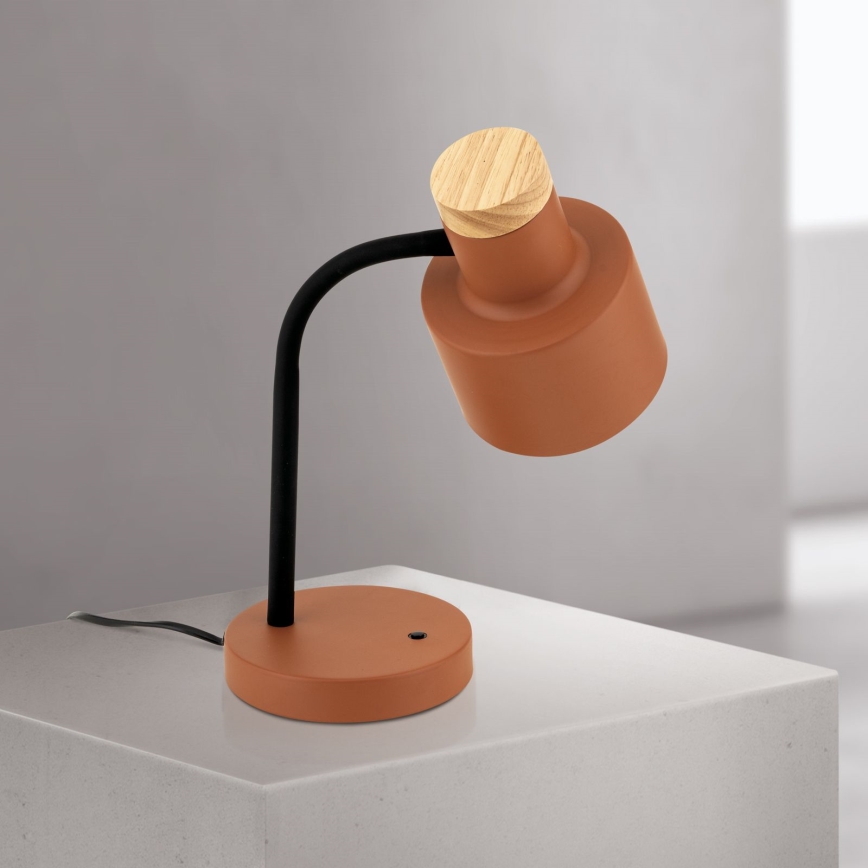 Lampada da tavolo GILI 1xE27/40W/230V colore mattone