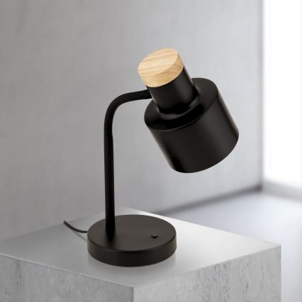 Lampada da tavolo GILI 1xE27/40W/230V nera
