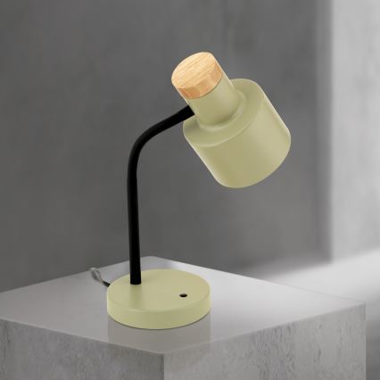 Lampada da tavolo GILI 1xE27/40W/230V verde
