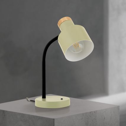 Lampada da tavolo GILI 1xE27/40W/230V verde