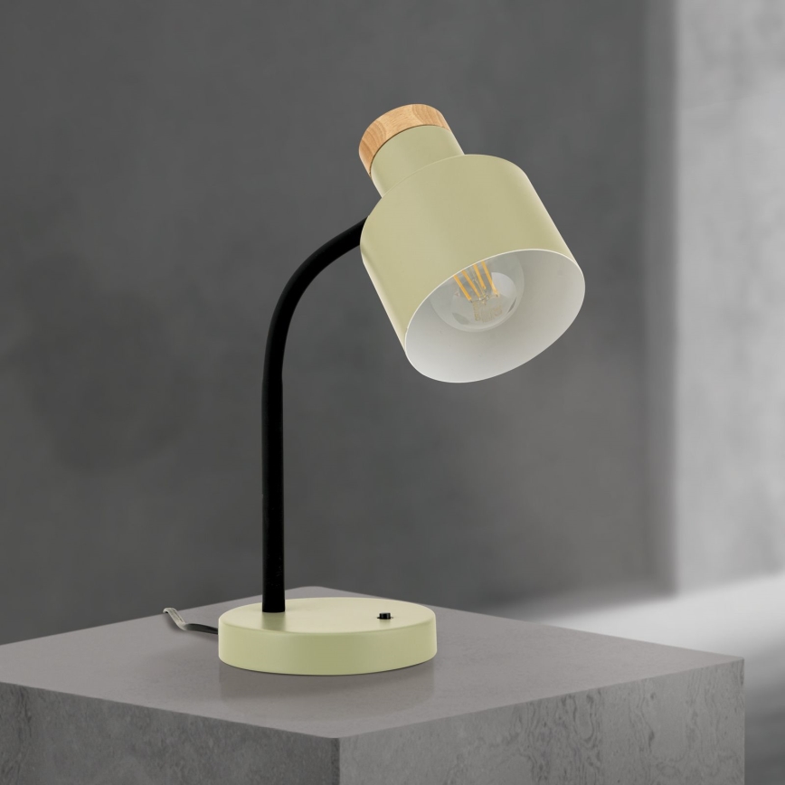Lampada da tavolo GILI 1xE27/40W/230V verde