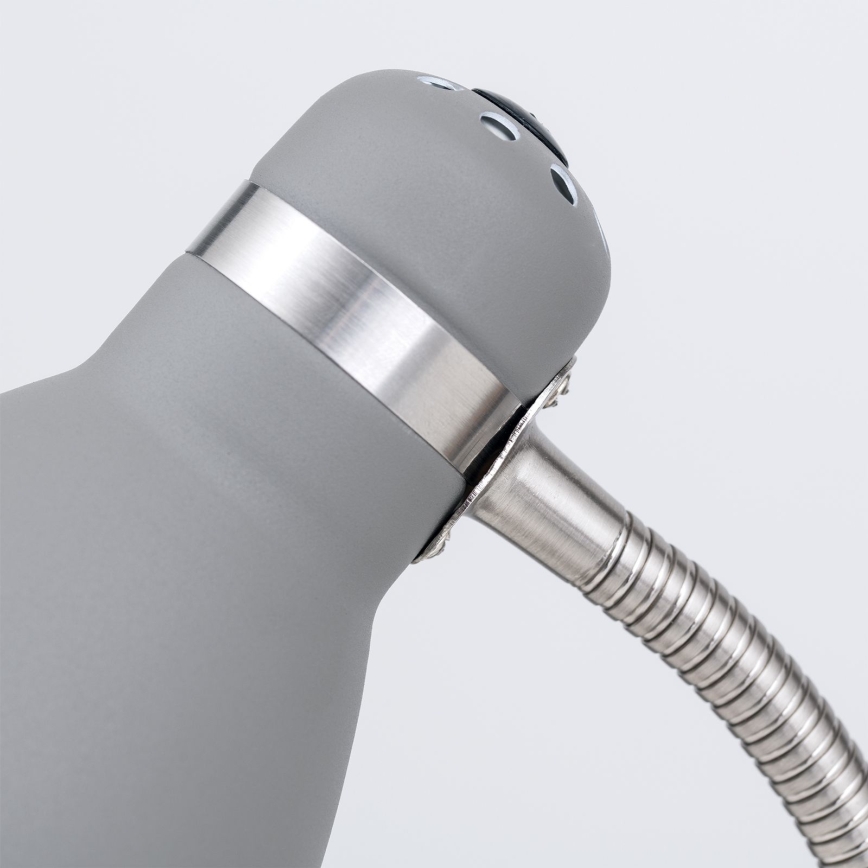 Lampada da tavolo SCHOOL 1xE27/40W/230V grigia/cromo opaco