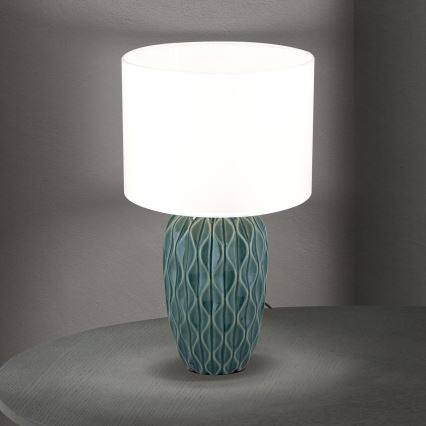 Lampada da tavolo TORTUGA 1xE27/40W/230V verde/bianco
