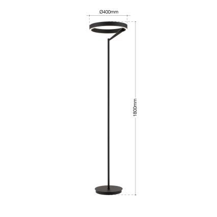 Lampada da terra LED dimmerabile KOLK LED/40W/230V 2700/4000K nera