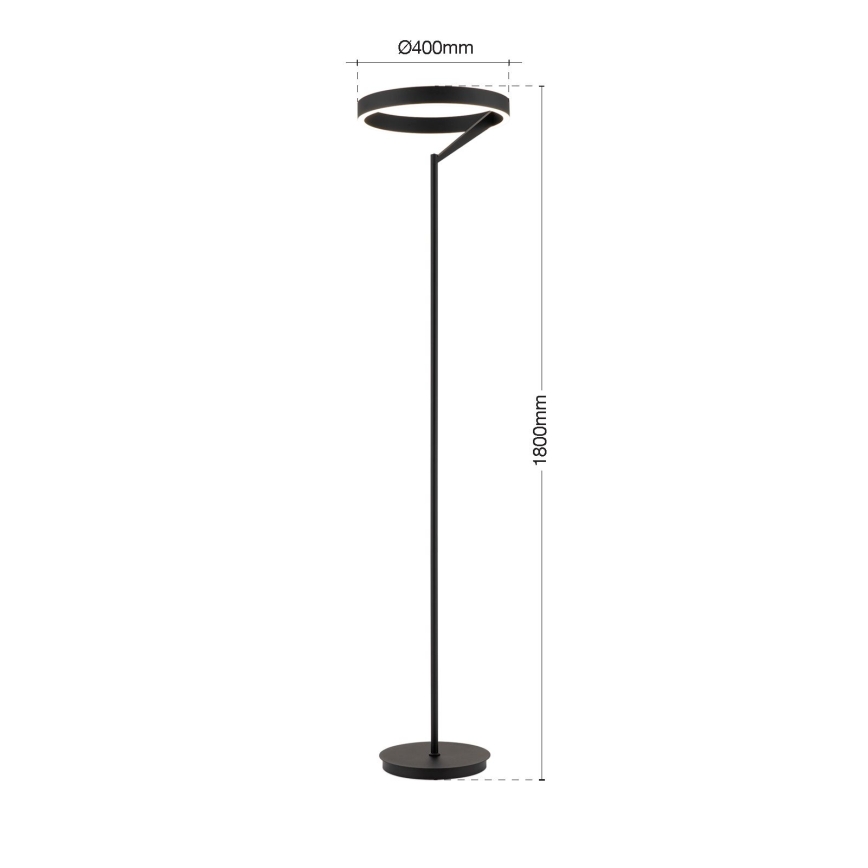 Lampada da terra LED dimmerabile KOLK LED/40W/230V 2700/4000K nera