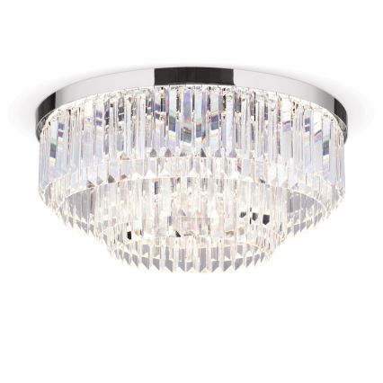 LED Plafoniera di cristallo dimmerabile PRISM LED/80W/230V diametro 55 cm cromo lucido