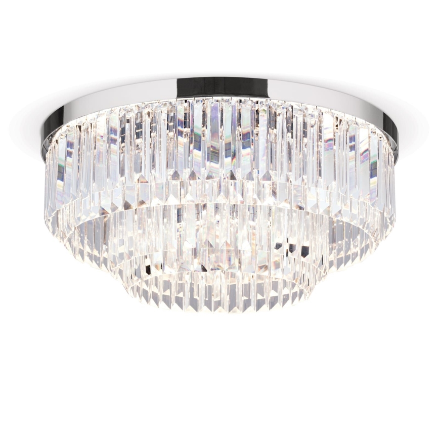 LED Plafoniera di cristallo dimmerabile PRISM LED/80W/230V diametro 55 cm cromo lucido