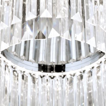 LED Plafoniera di cristallo dimmerabile PRISM LED/80W/230V diametro 55 cm cromo lucido
