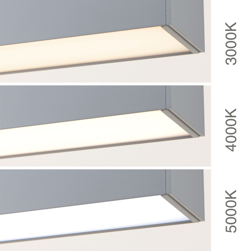 Lampada da soffitto/sospensione 2 in 1 PALKKI LED/38W/230V 3000/4000/5000K grigio