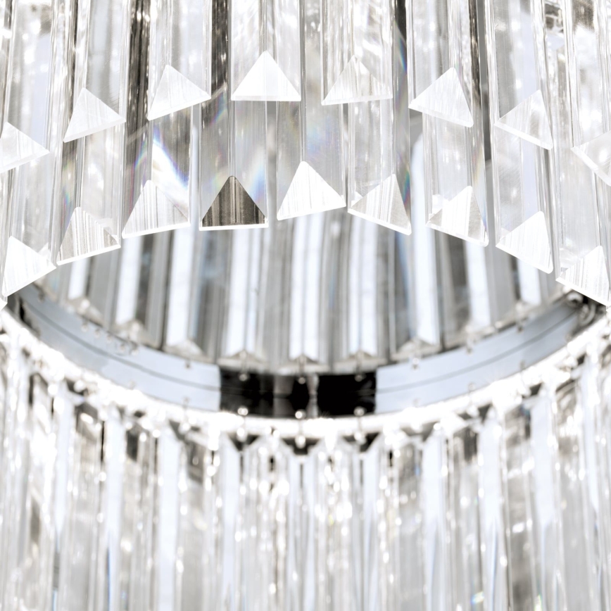 Lampada da soffitto a LED dimmerabile in cristallo PRISM LED/80W/230V diam. 55 cm cromo lucido