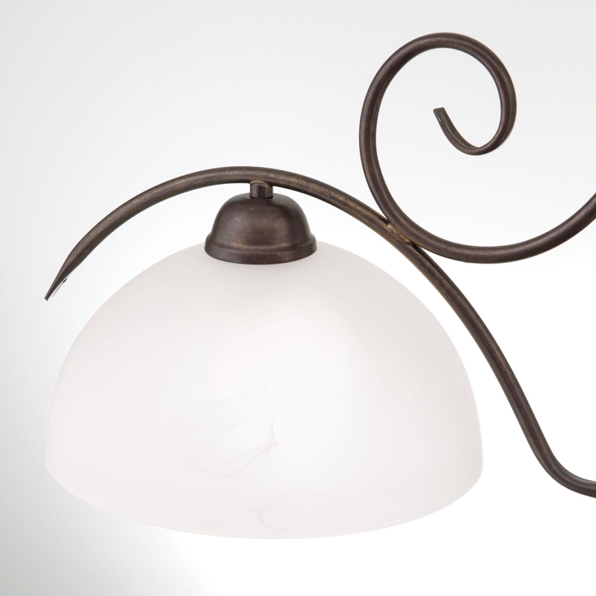 Lampadario a catena RULA 2xE27/40W/230V bianco/bronzo