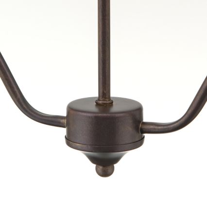 Lampadario a catena RULA 2xE27/40W/230V bianco/bronzo