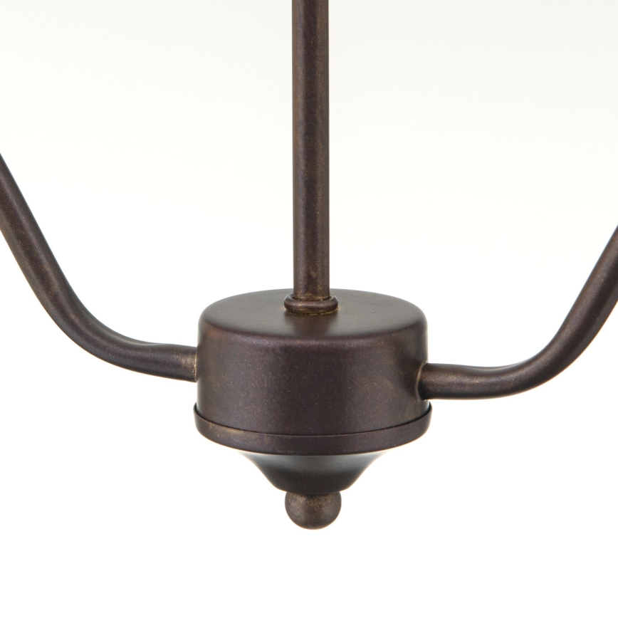 Lampadario a catena RULA 2xE27/40W/230V bianco/bronzo
