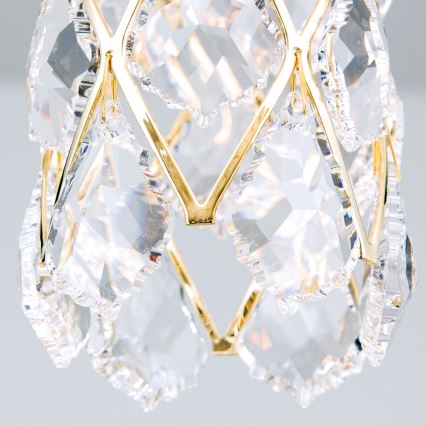 Lampadario a sospensione con cavo RITA 1xG9/40W/230V - finitura dorata