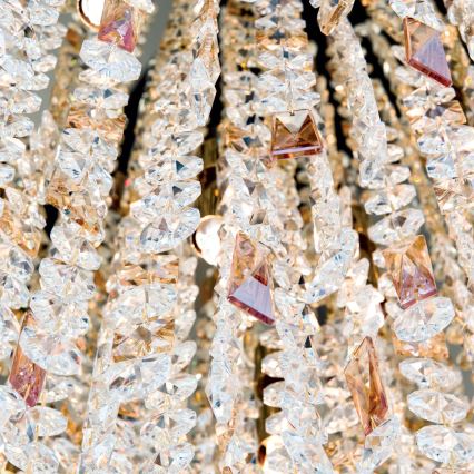Lampadario di cristallo a sospensione CRYSTALRIVER 21xG9/40W/230V oro