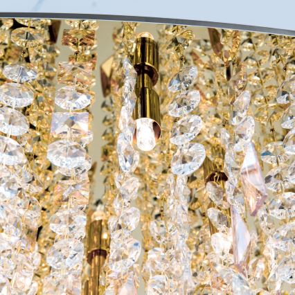 Lampadario di cristallo a sospensione CRYSTALRIVER 21xG9/40W/230V oro