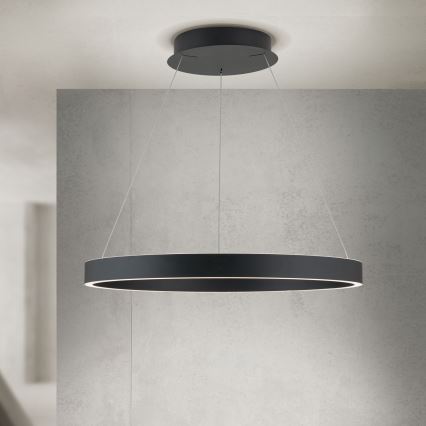 Lampadario LED dimmerabile a sospensione su cavo KOLK LED/60W/230V 2700/3000/4000K Ø 60 cm nero