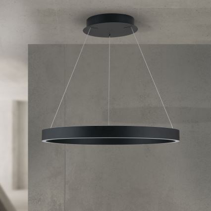 Lampadario LED dimmerabile a sospensione su cavo KOLK LED/60W/230V 2700/3000/4000K Ø 60 cm nero