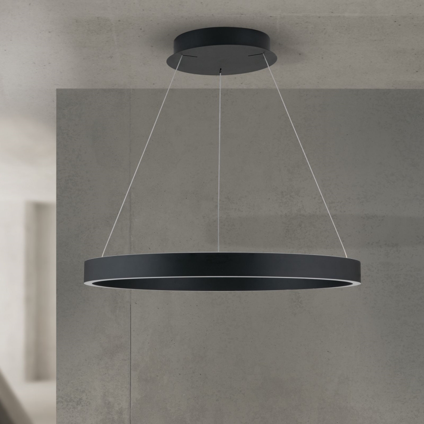 Lampadario LED dimmerabile a sospensione su cavo KOLK LED/60W/230V 2700/3000/4000K Ø 60 cm nero