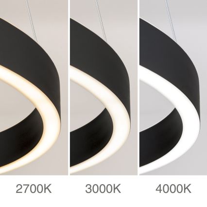 Lampadario LED dimmerabile a sospensione su cavo KOLK LED/60W/230V 2700/3000/4000K Ø 60 cm nero