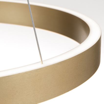 Lampadario LED dimmerabile su cavo KOLK LED/60W/230V 2700/3000/4000K diam. 60 cm dorato