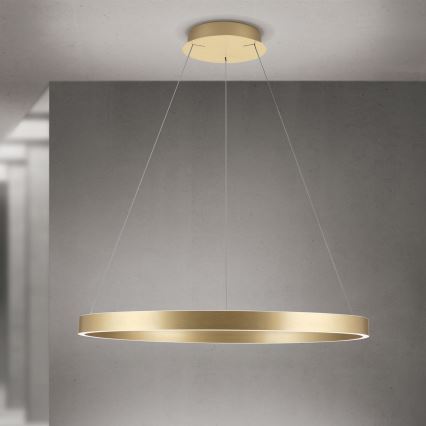 Lampada a sospensione LED dimmerabile a cavo KOLK LED/80W/230V 2700/3000/4000K diam. 80 cm oro