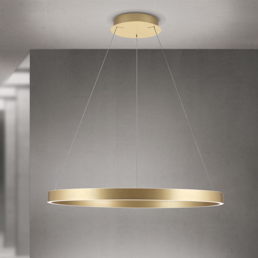 Lampada a sospensione LED dimmerabile a cavo KOLK LED/80W/230V 2700/3000/4000K diam. 80 cm oro